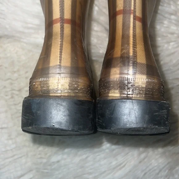 Burberry Horseferry Check Pattern Rubber Rain Boots - Picture 5 of 7